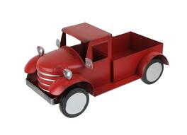 Zeckos - Rustic Metal Antique Truck Indoor or Outdoor Planter - Red