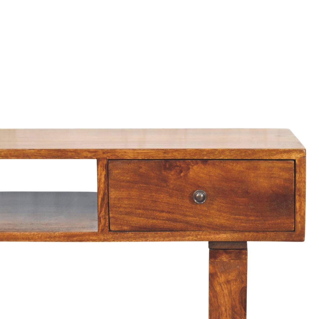 Alt View 1. Artisan Furniture - Artisan Furniture Solid Wood Tula 1 Drawer Chestnut Writing Desk, Brown - Brown.
