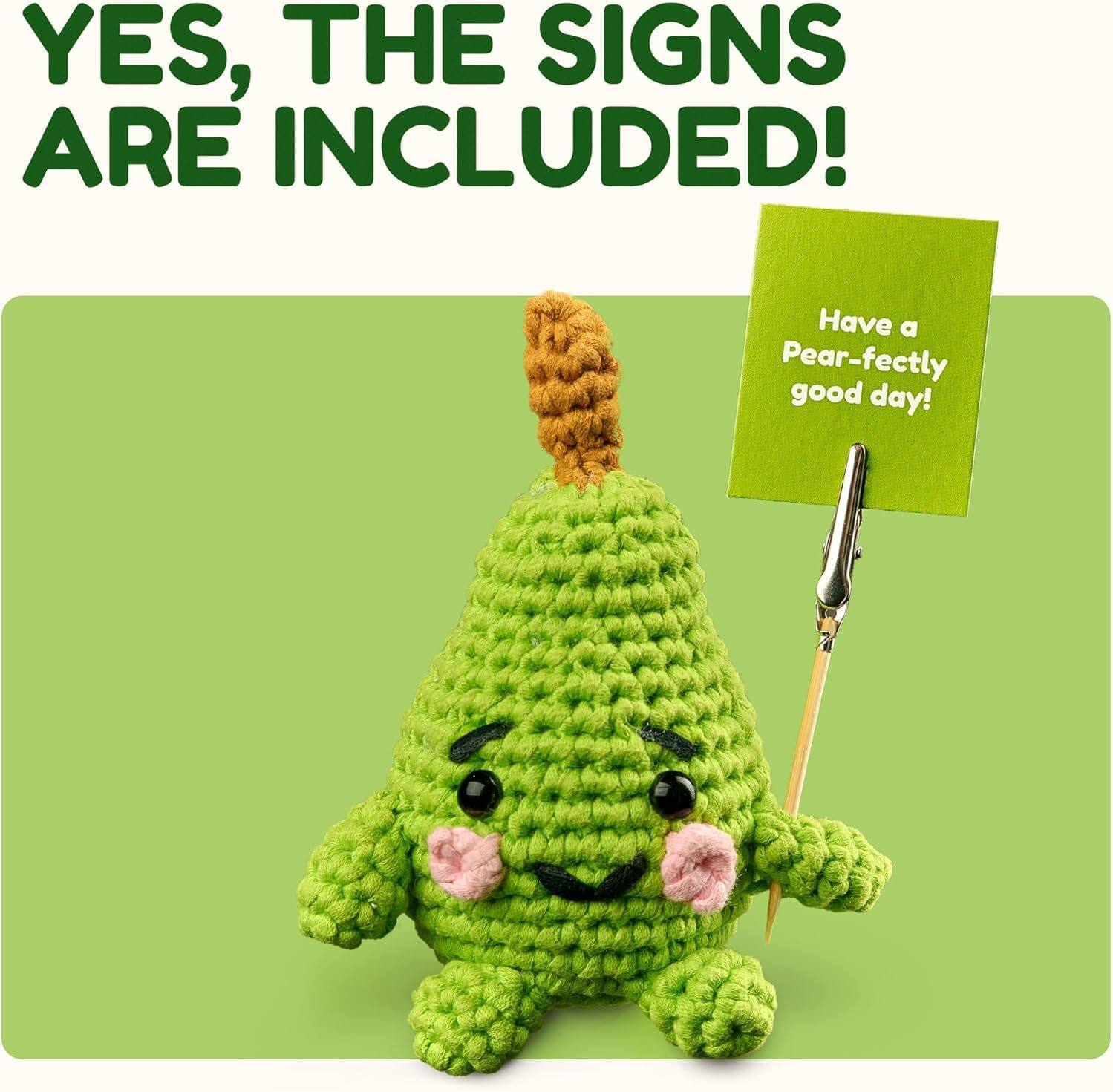 YES, THE SIGNS ARE INCLUDED!  
Have a Pear-fectly good day!