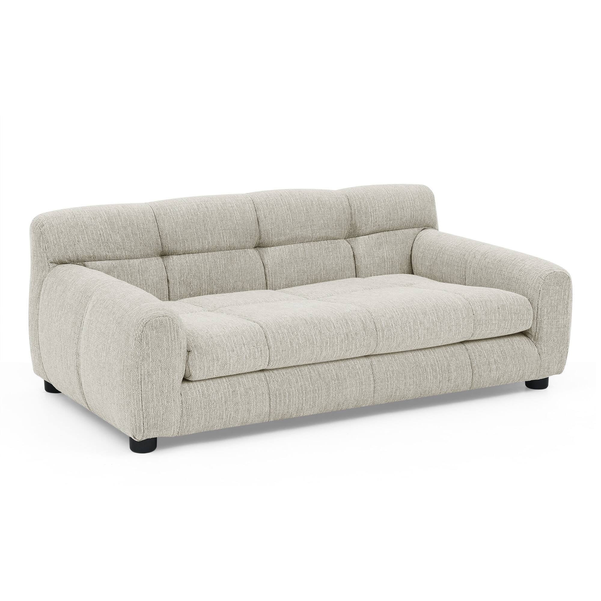 Alt View 4. APRILSOUL - Soft and comfortable pet sofa with backrest and armrests suitable for modern rectangular pet sofas - Beige.