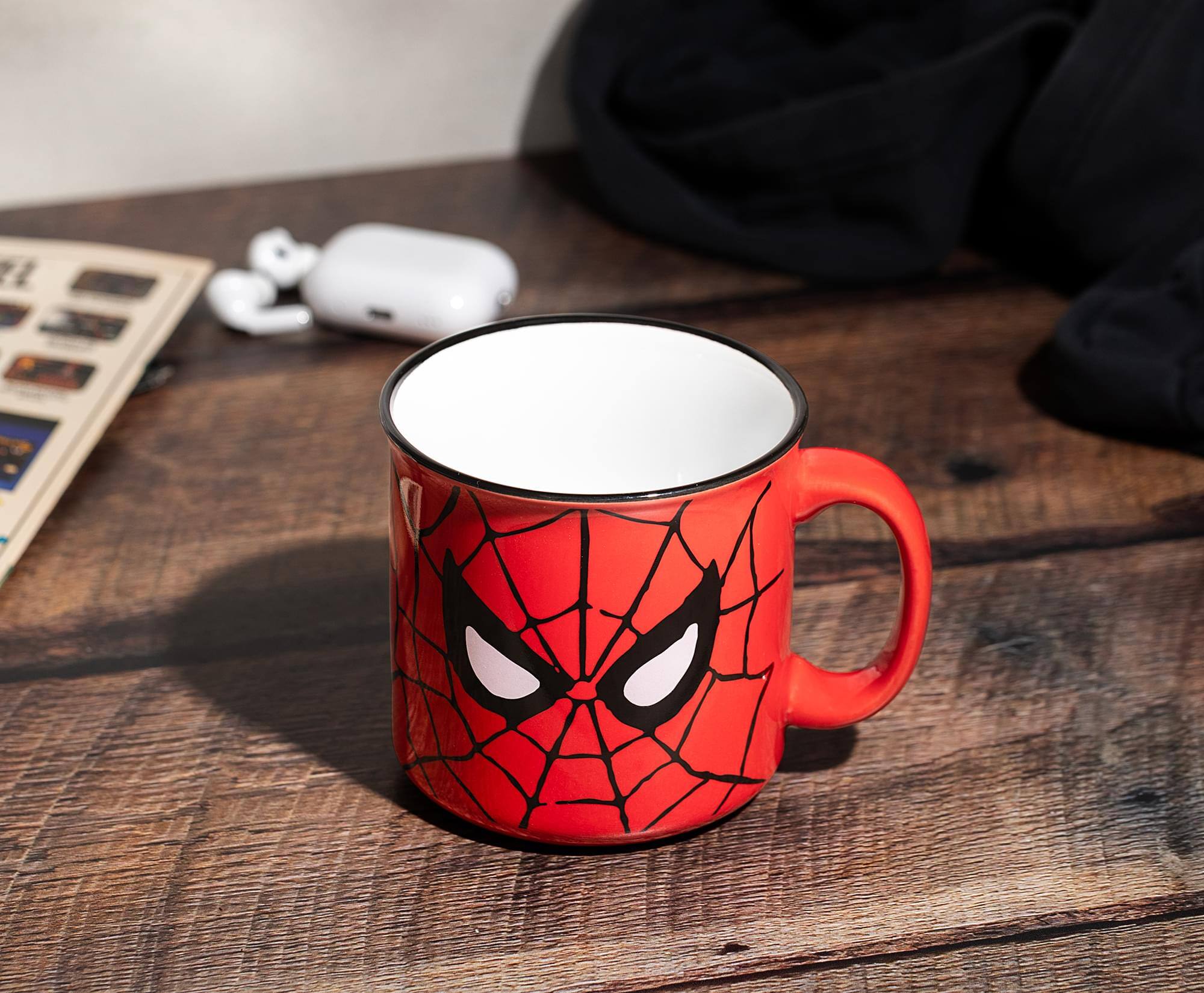 Alt View 10. Silver Buffalo - Marvel Spider-Man Face Ceramic Camper Mug | Holds 20 Ounces - Red.