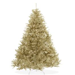Casafield - Spruce Artificial Holiday Christmas Tree with Metal Stand - Gold