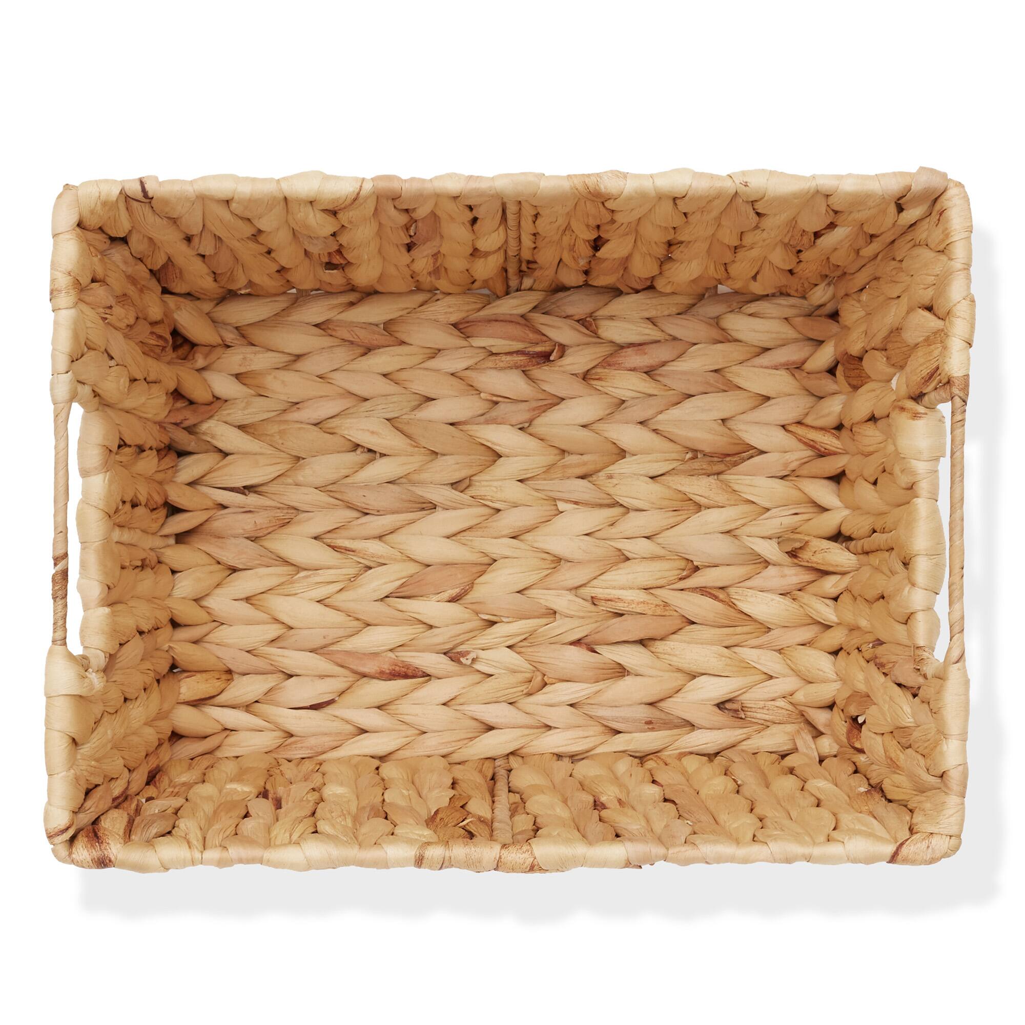 Alt View 5. Casafield - 4pk Hyacinth Seagrass Storage Baskets with Handles for Shelves - Natural - Hyacinth.