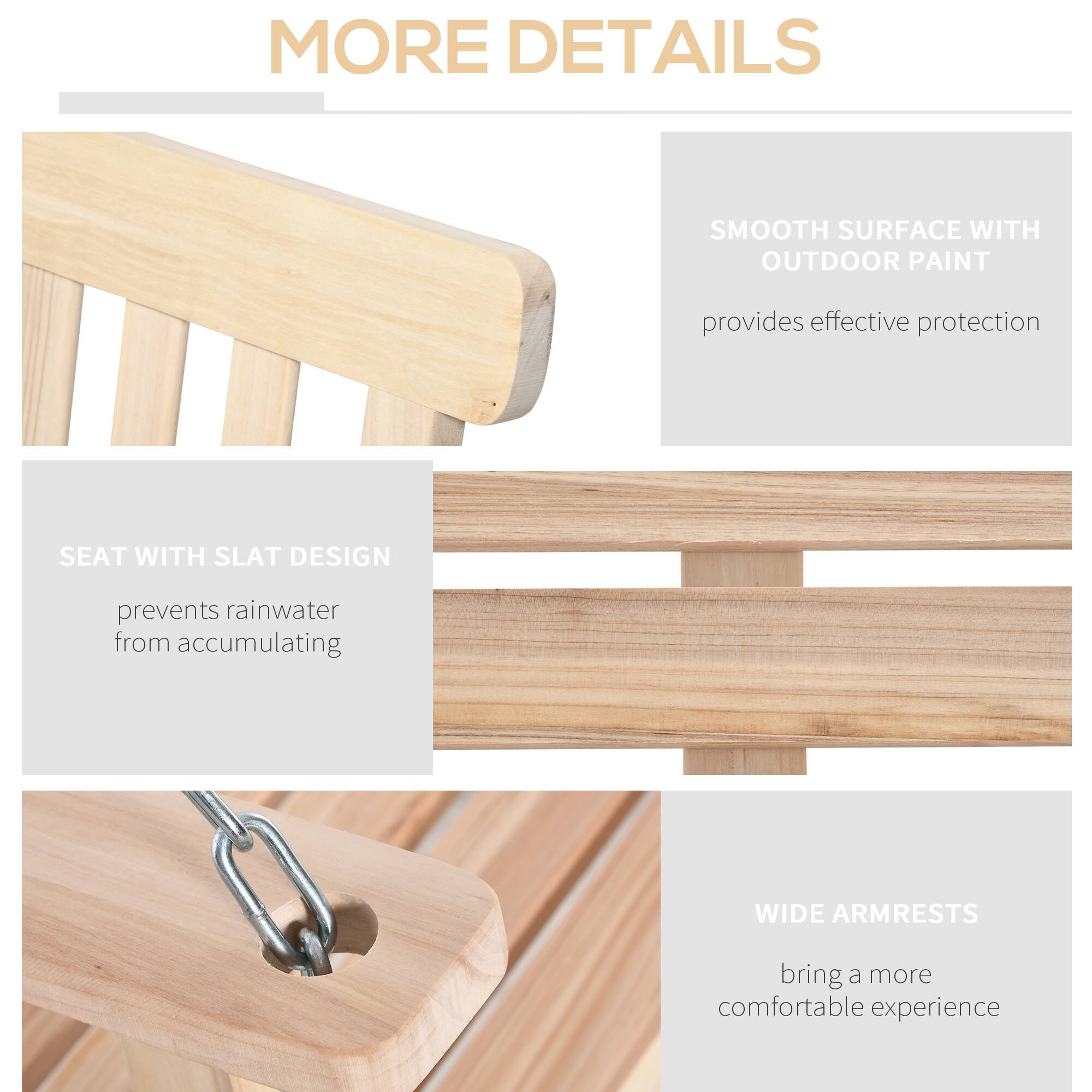 MORE DETAILS
SMOOTH SURFACE WITH OUTDOOR PAINT provides effective protection
SEAT WITH SLAT DESIGN prevents rainwater from accumulating
WIDE ARMRESTS bring a more comfortable experience