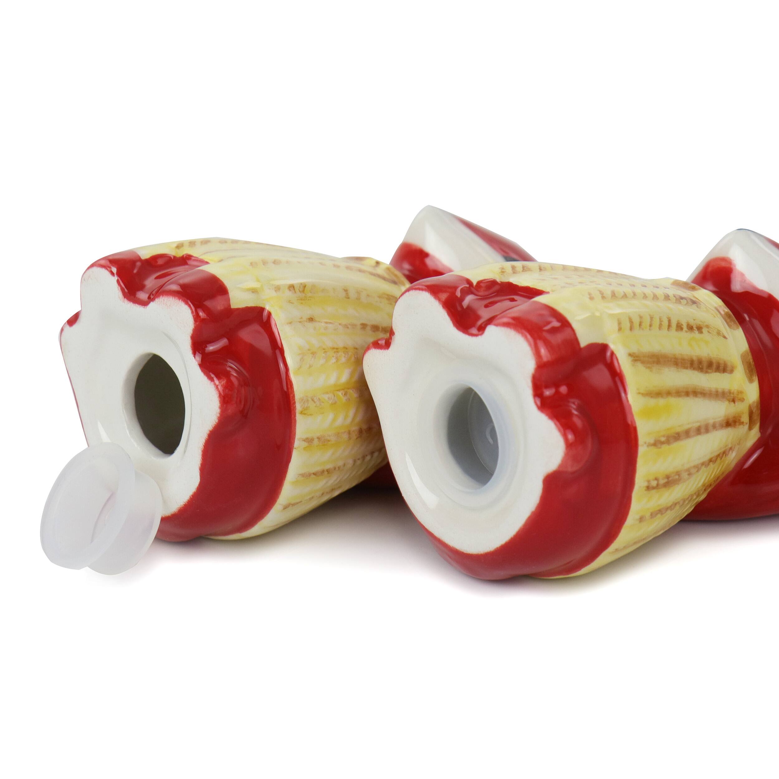 Alt View 4. Gibson - Gibson Home Woodland Fox Salt & Pepper Set - Red.