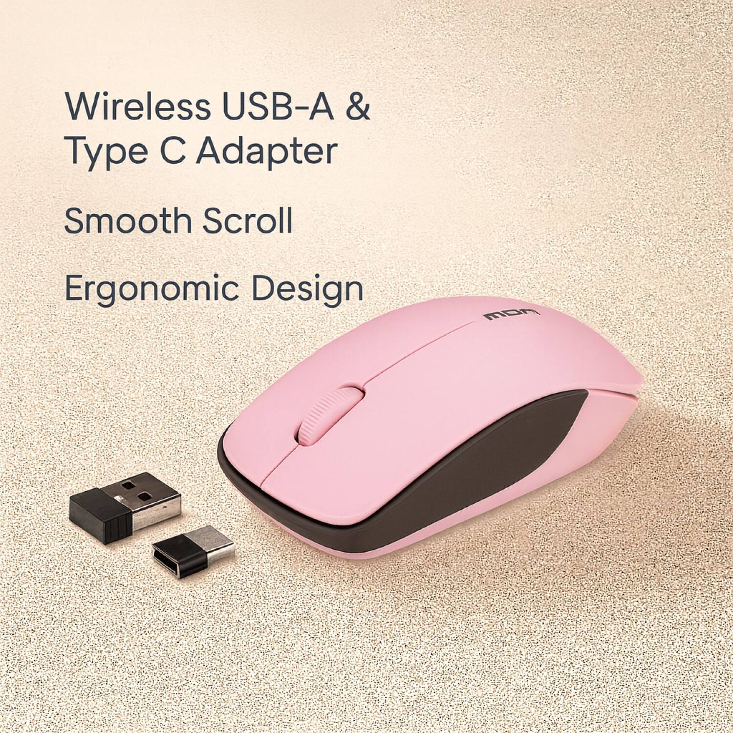 Wireless USB-A & Type C Adapter  
Smooth Scroll  
Ergonomic Design