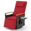 Front. Costway - Costway Outdoor 360° Swivel Rattan Recliner Chair Patio Wicker Chaise Lounge Chair - Mix Brown,Red.