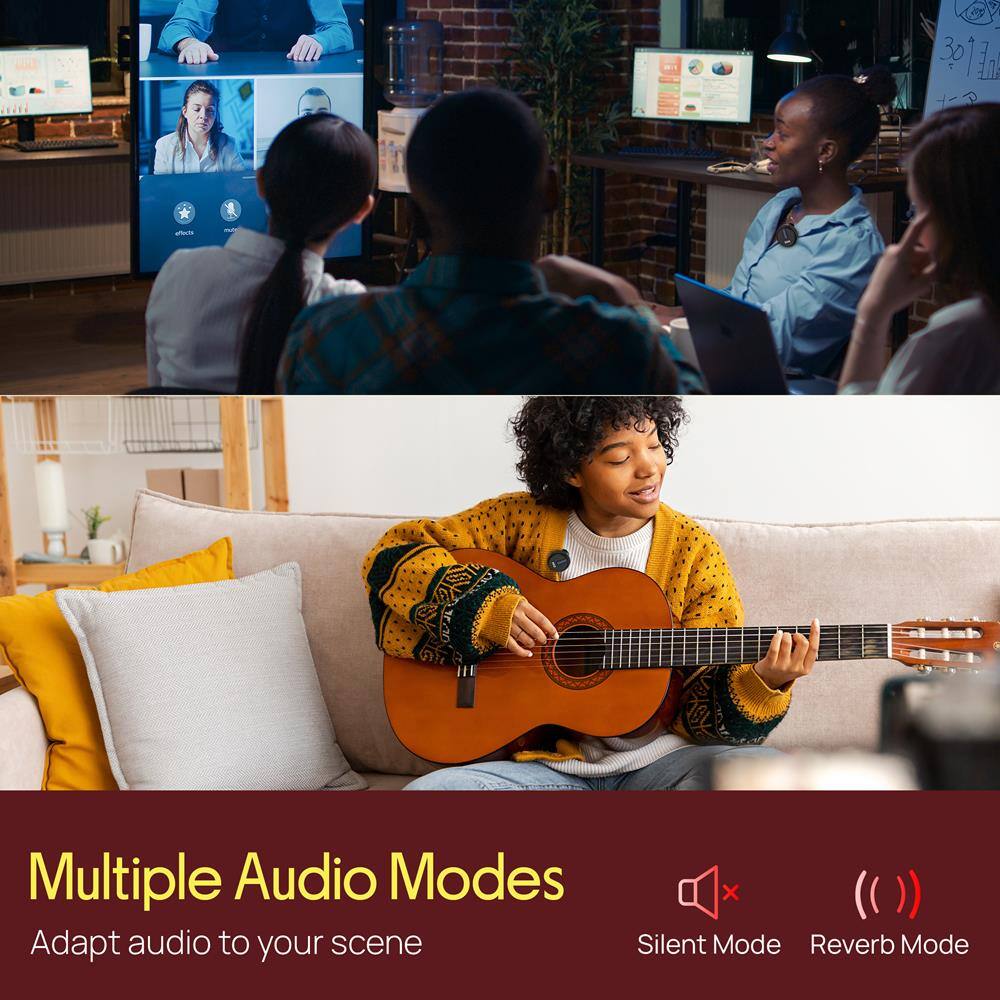 Multiple Audio Modes  
Adapt audio to your scene  

Silent Mode  
Reverb Mode
