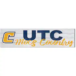 Jardine - Tennessee Chattanooga Mocs 10'' x 40'' Logo Sign - White