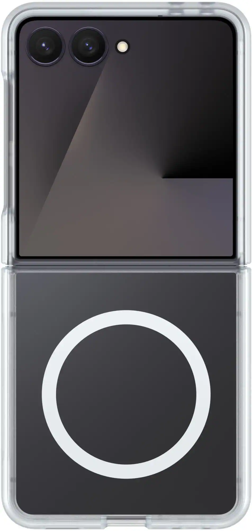 Front. OtterBox - Thin Flex Series Hard Shell for Samsung Galaxy Z Flip8 - Clear.