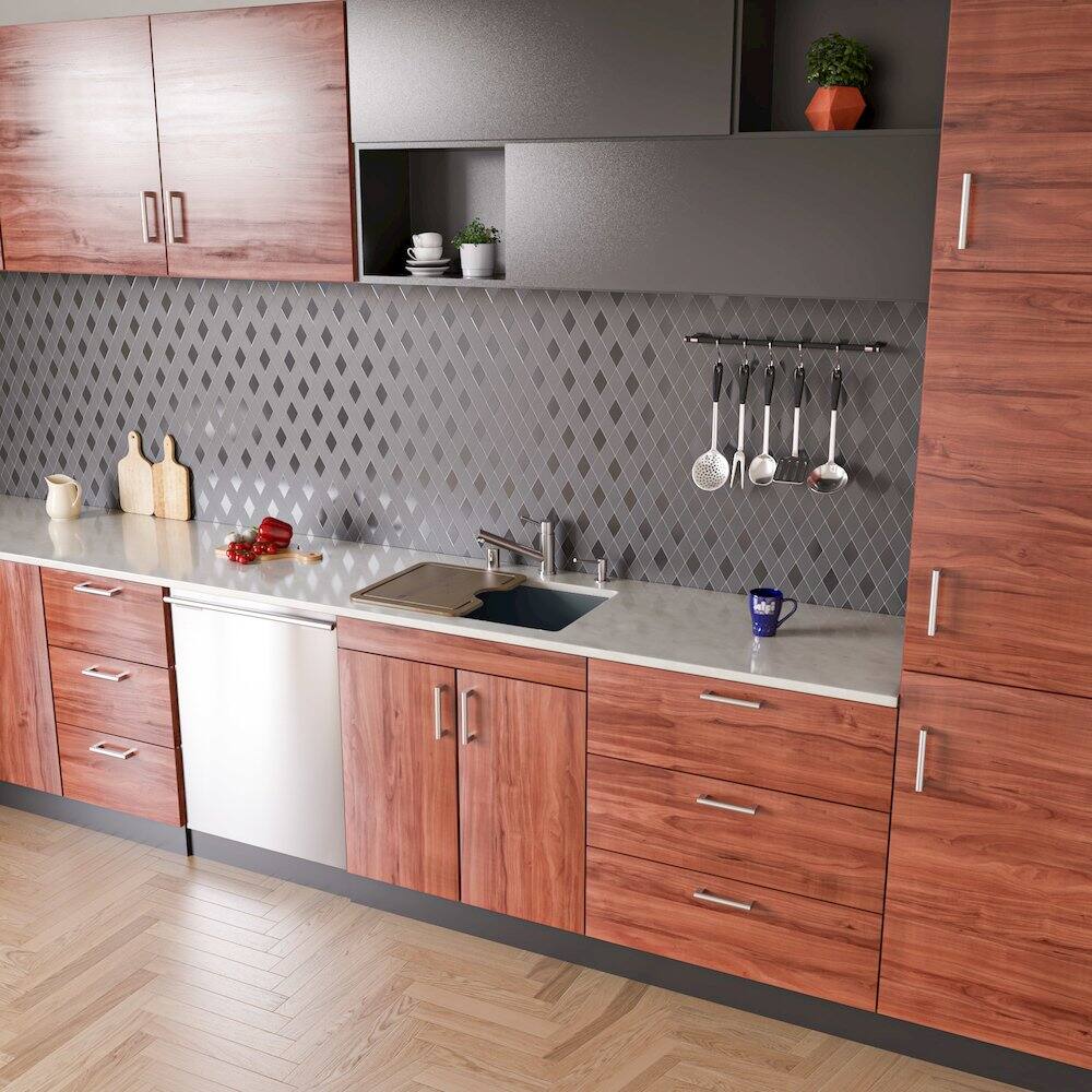 Alt View 4. Alfi - ALFI brand Titanium 24 Undermount Single Bowl Granite Composite Kitchen Sink - Titanium.