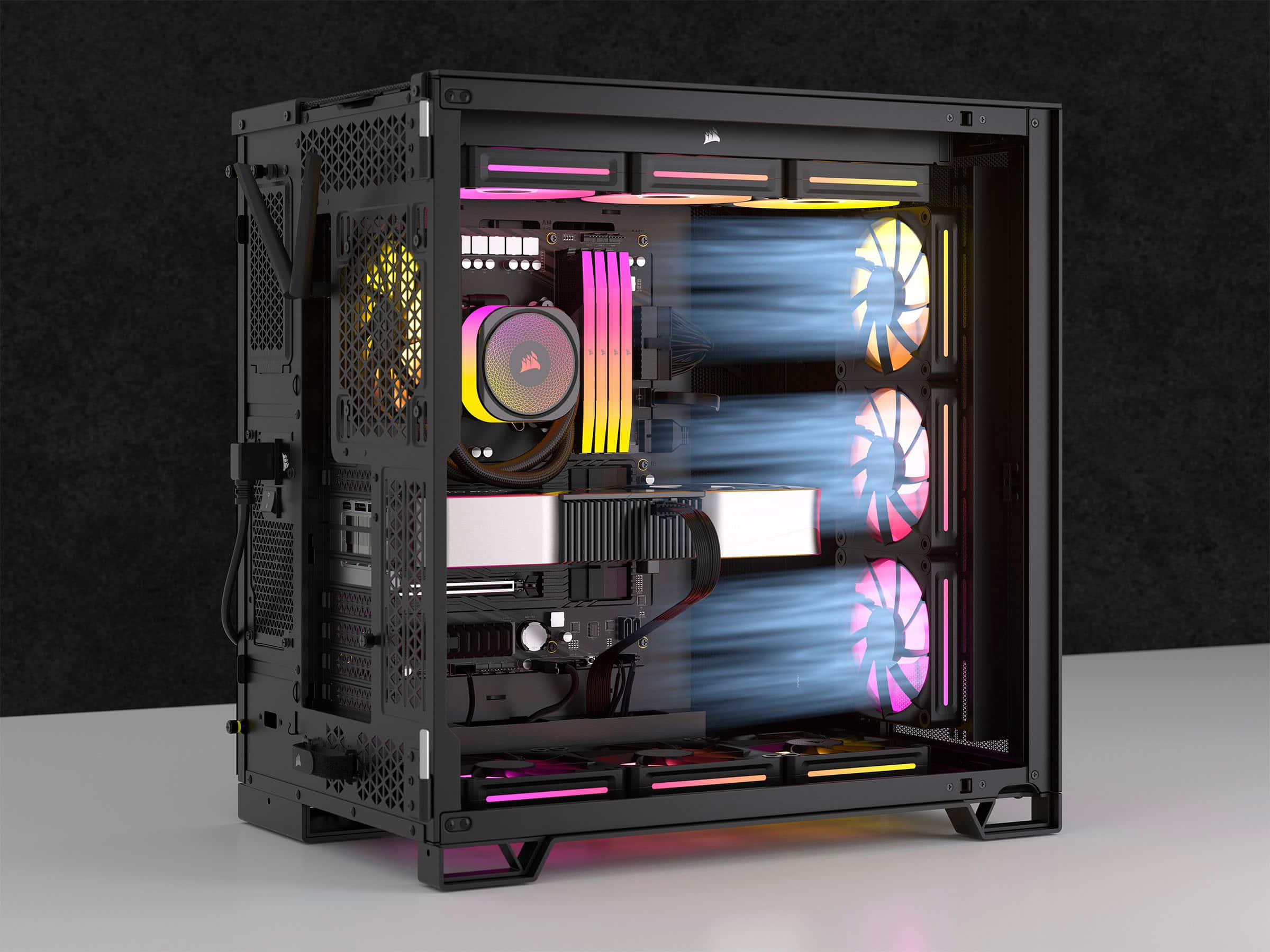Alt View 23. CORSAIR - iCUE LINK LX120 RGB 120mm PWM Fan Expansion - Black.