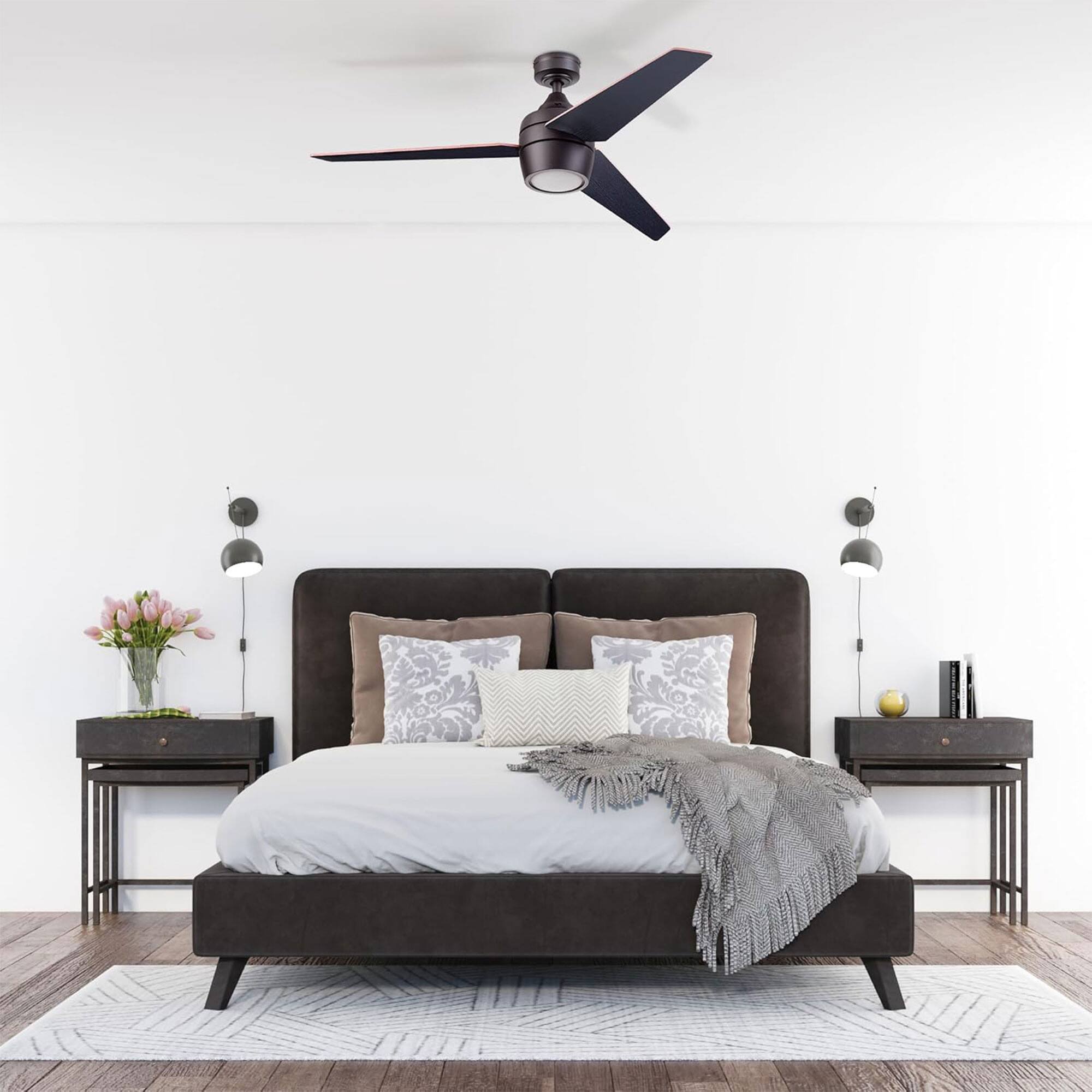 Alt View 7. Honeywell - Honeywell Eamon Ceiling Fan, Quiet Motor and Remote Control, 52", Bronze - Bronze.