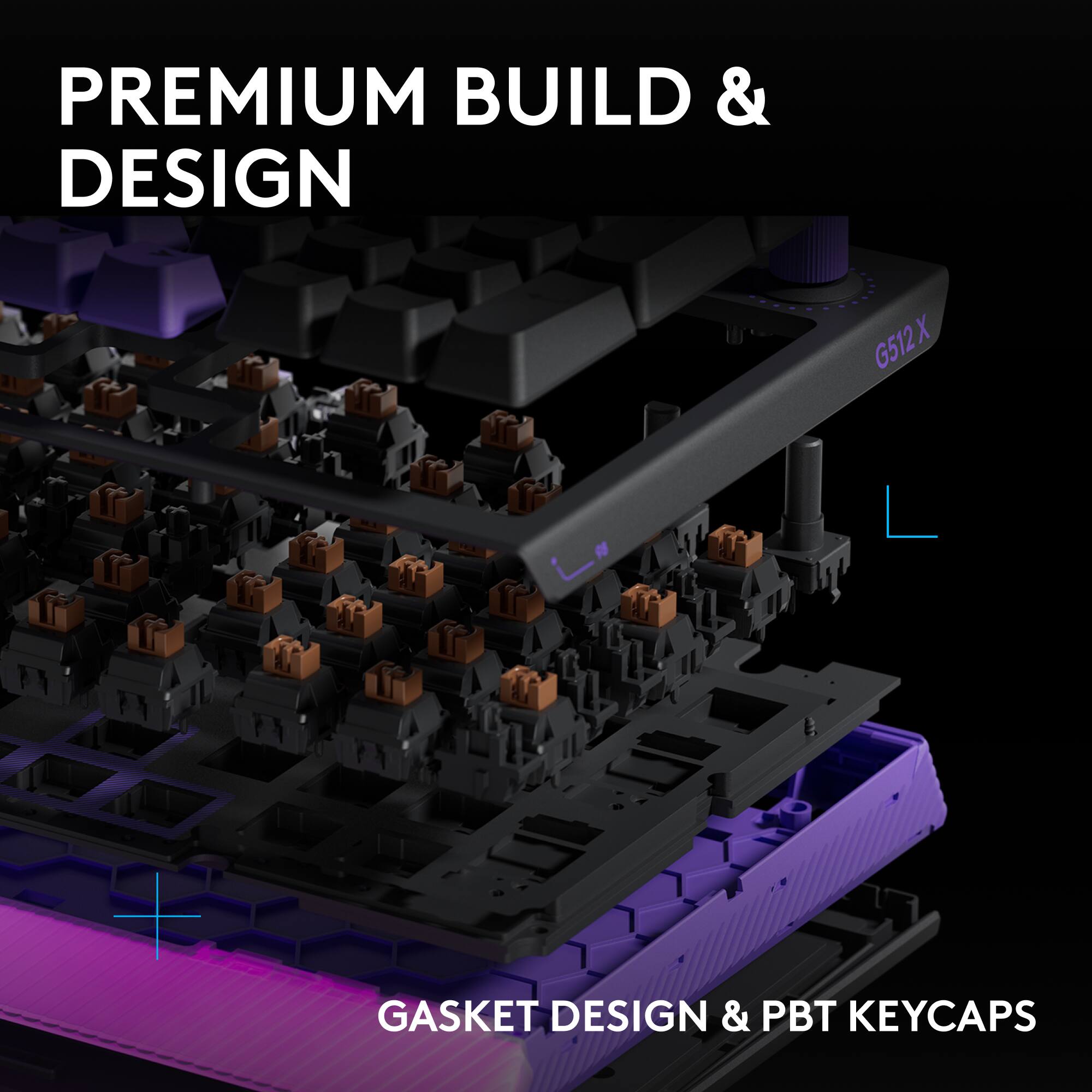 PREMIUM BUILD & DESIGN  
GASKET DESIGN & PBT KEYCAPS