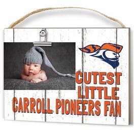 Jardine - Carroll University Pioneers 8'' x 10'' Cutest Little Weathered Logo Clip Photo Frame - White