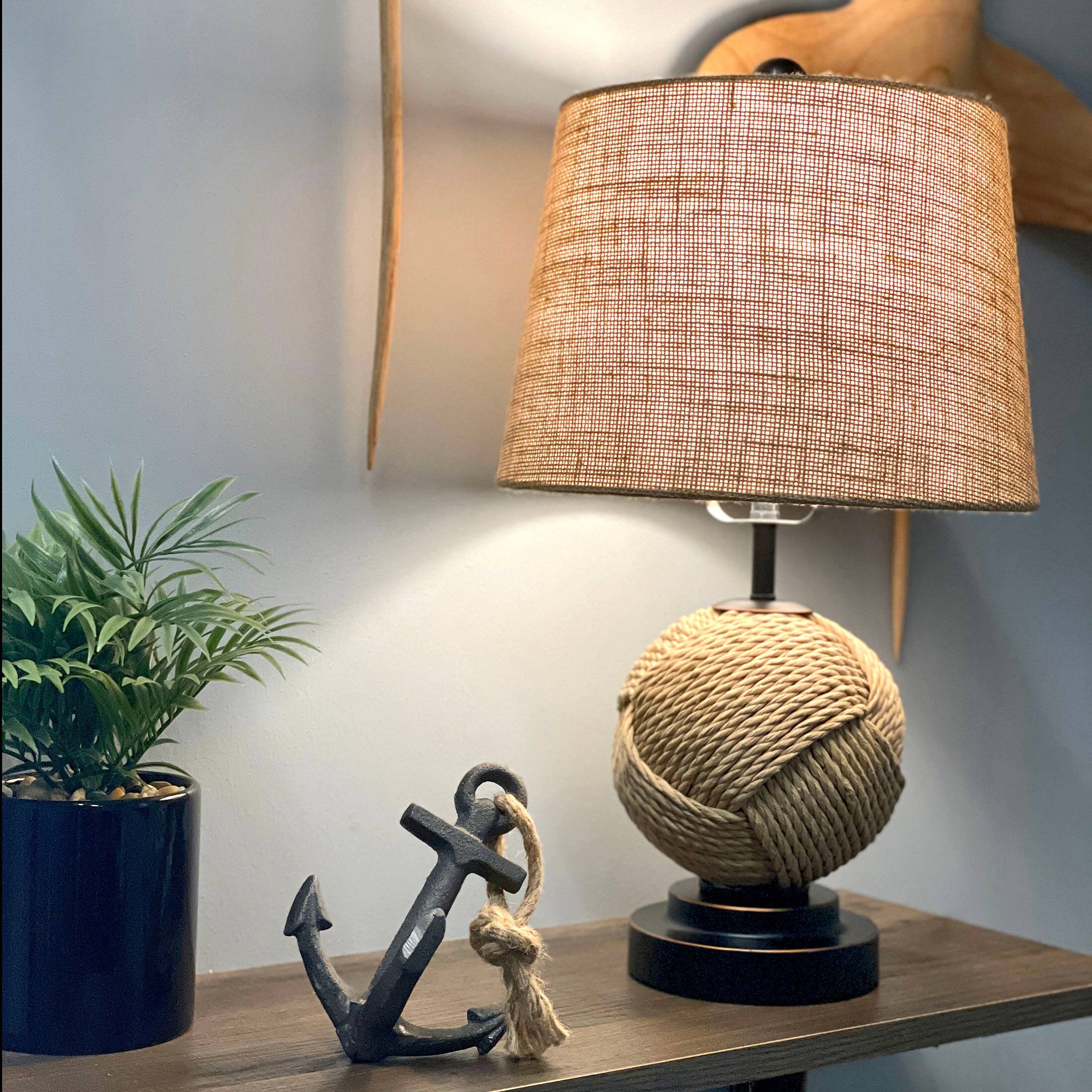 Alt View 4. Things2Die4 - Set of 2 Nautical Rope Table Lamps 22.5" Coastal Beach Decor Accent Lighting - Natural.