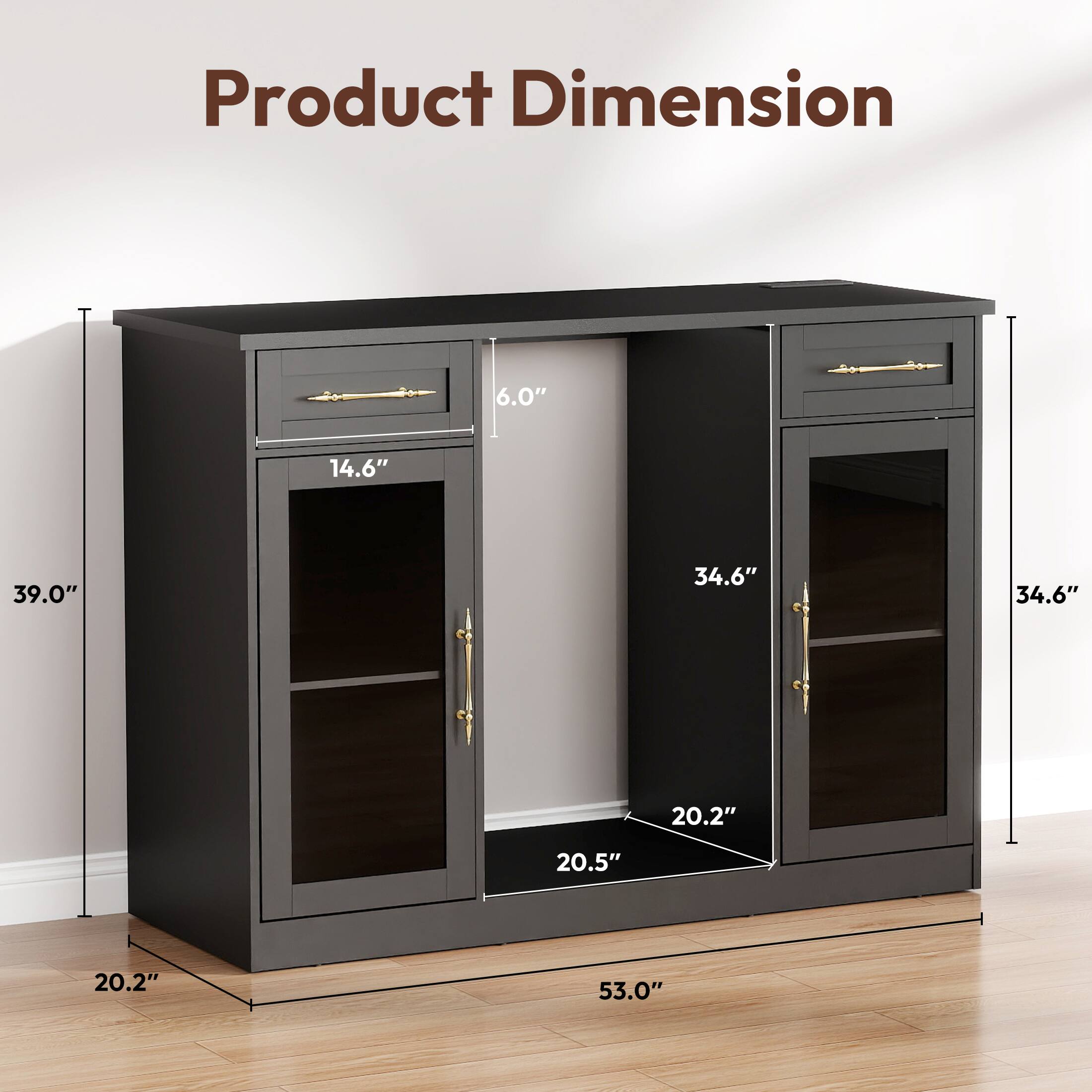 Product Dimension: 6.0" x 14.6" x 39.0" x 34.6" x 34.6" x 20.2" x 20.5" x 20.2" x 53.0"