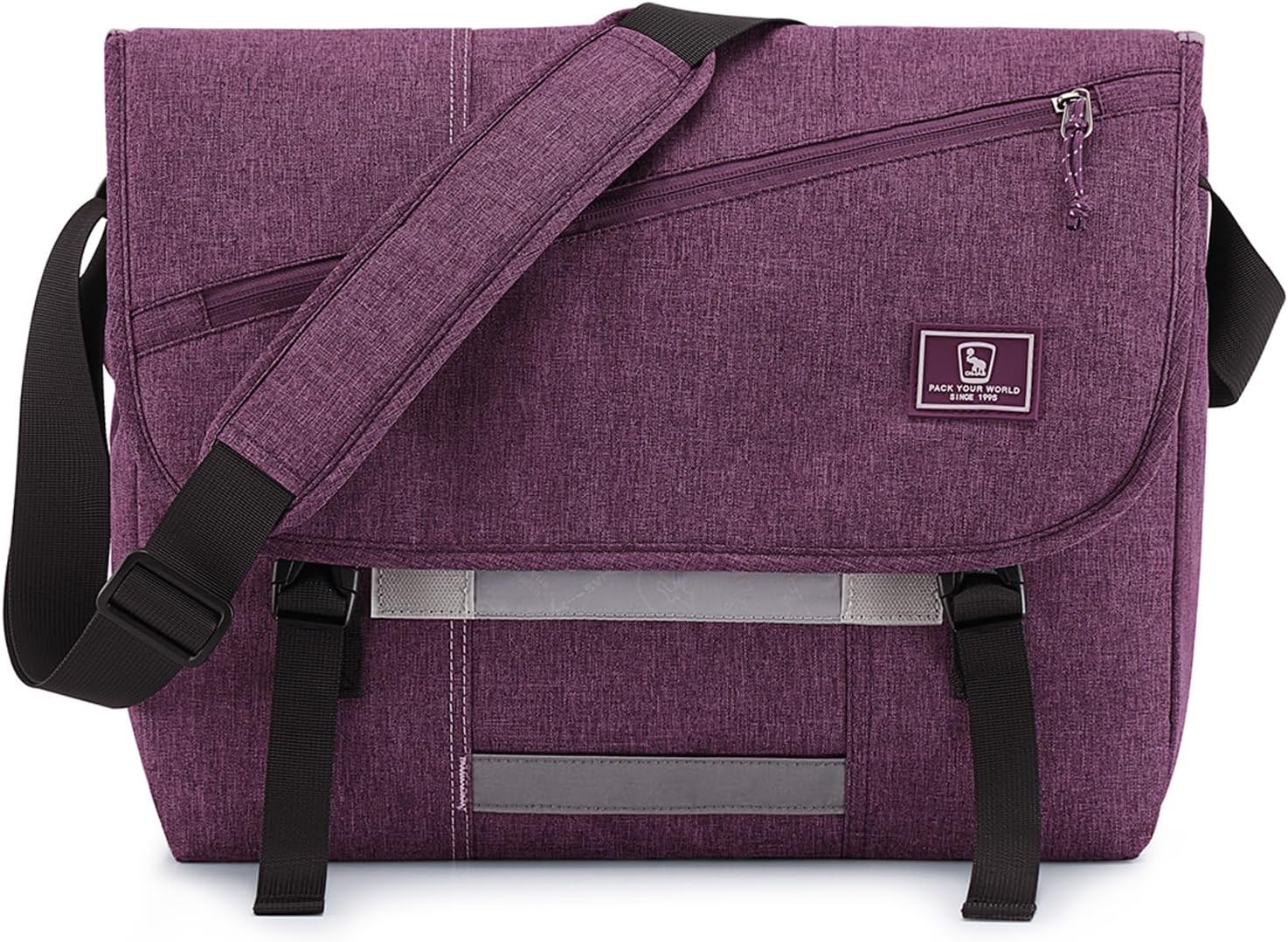Vulpecula Spade - Messenger Bag for Women, 17 Inch Laptop Crossbody Bags Men Casual Satchel Shoulder Bag College Travel Office Briefcase - Purple