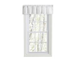 Ellis Curtain - Ellis Home Classic Narrow Ruffle Color Rod Pocket Valance 74" X 12" - White