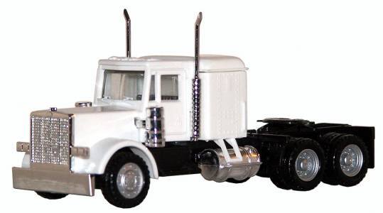 Angle. Promotex - Peterbilt Long Tractor White 1/87 (HO) Plastic Model Car by Promotex - White.