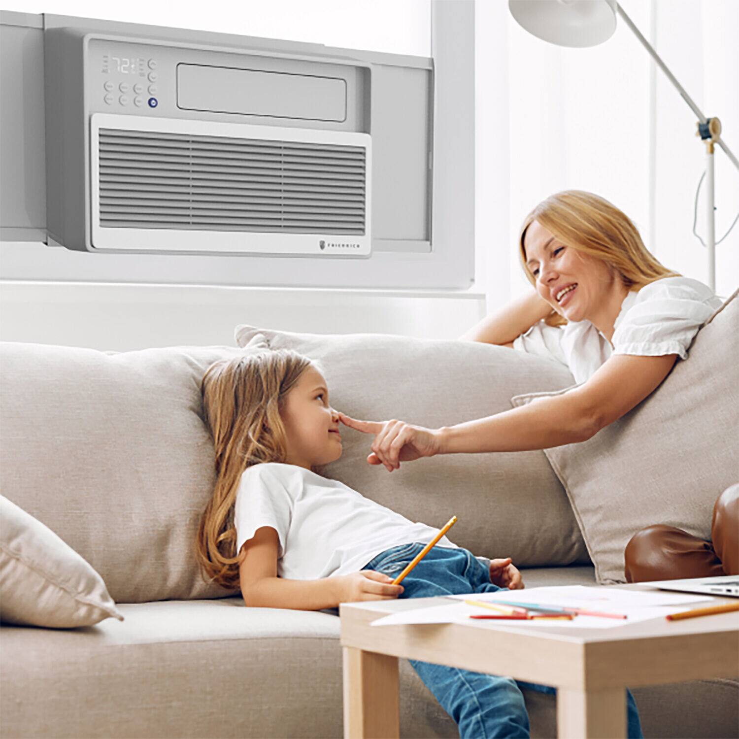 Alt View 13. Friedrich - 12,000 BTU 550 Sq Ft Inverter Window Air Conditioner - white.