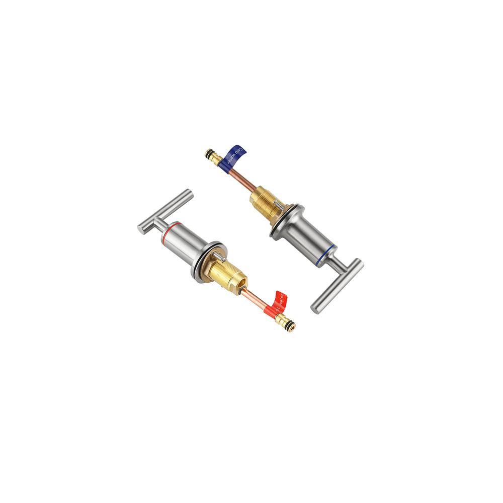 Angle. Elegant Kitchen and Bath - Tobias 8 inch Widespread Double Handle Bathroom Faucet in Brushed Nickel - Brushed Nickel.