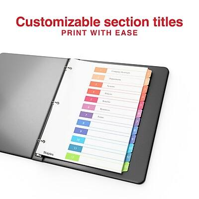 Customizable section titles  
PRINT WITH EASE  

1. Temporary Fixes  
2. Personal  
3. Notes  
4. To Do  
5. Recipes  
6. Budget  
7. Fitness  
8. Travel  
9. Staples  
10. To Do