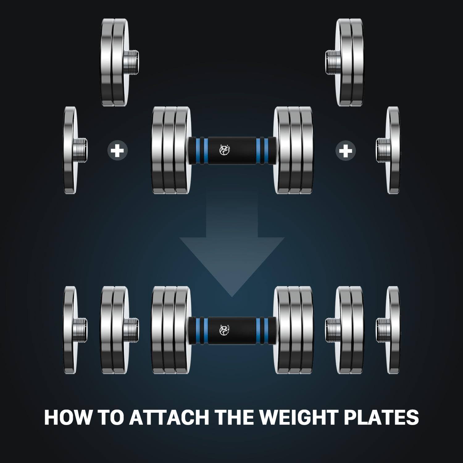 HOW TO ATTACH THE WEIGHT PLATES