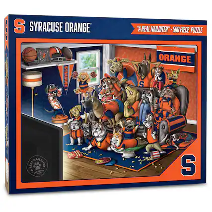 SYRACUSE ORANGE
"A REAL NAILBITER" - 500 PIECE PUZZLE
SYRACUSE ORANGE #1
PUREBRED FANS
"A REAL NAILBITER"
PUREBRED FANS
