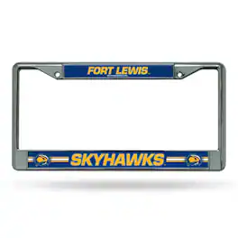 Rico Industries - Fort Lewis Skyhawks Chrome Metal License Plate Frame - Multi