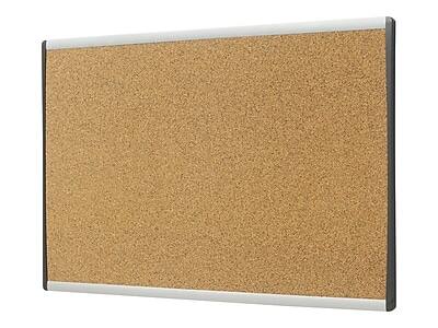 Alt View 2. Quartet - Arc Cubicle Cork Bulletin Board, 18"H x 30"W - Aluminum Frame.