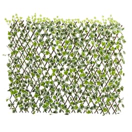 BreeBe - 39" English Ivy Expandable Fence UV Resistant & Waterproof - Green
