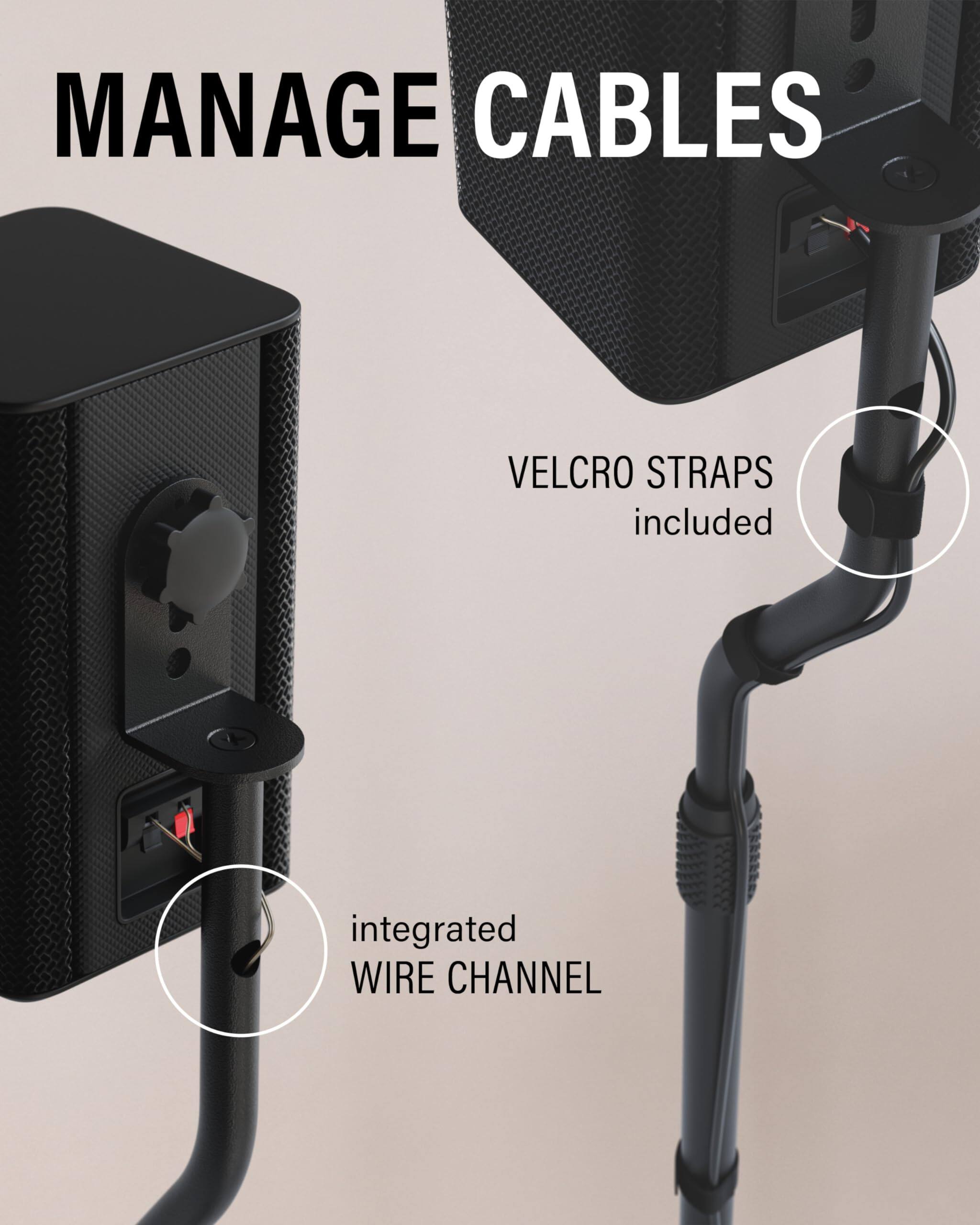 MANAGE CABLES

VELCRO STRAPS included

integrated WIRE CHANNEL