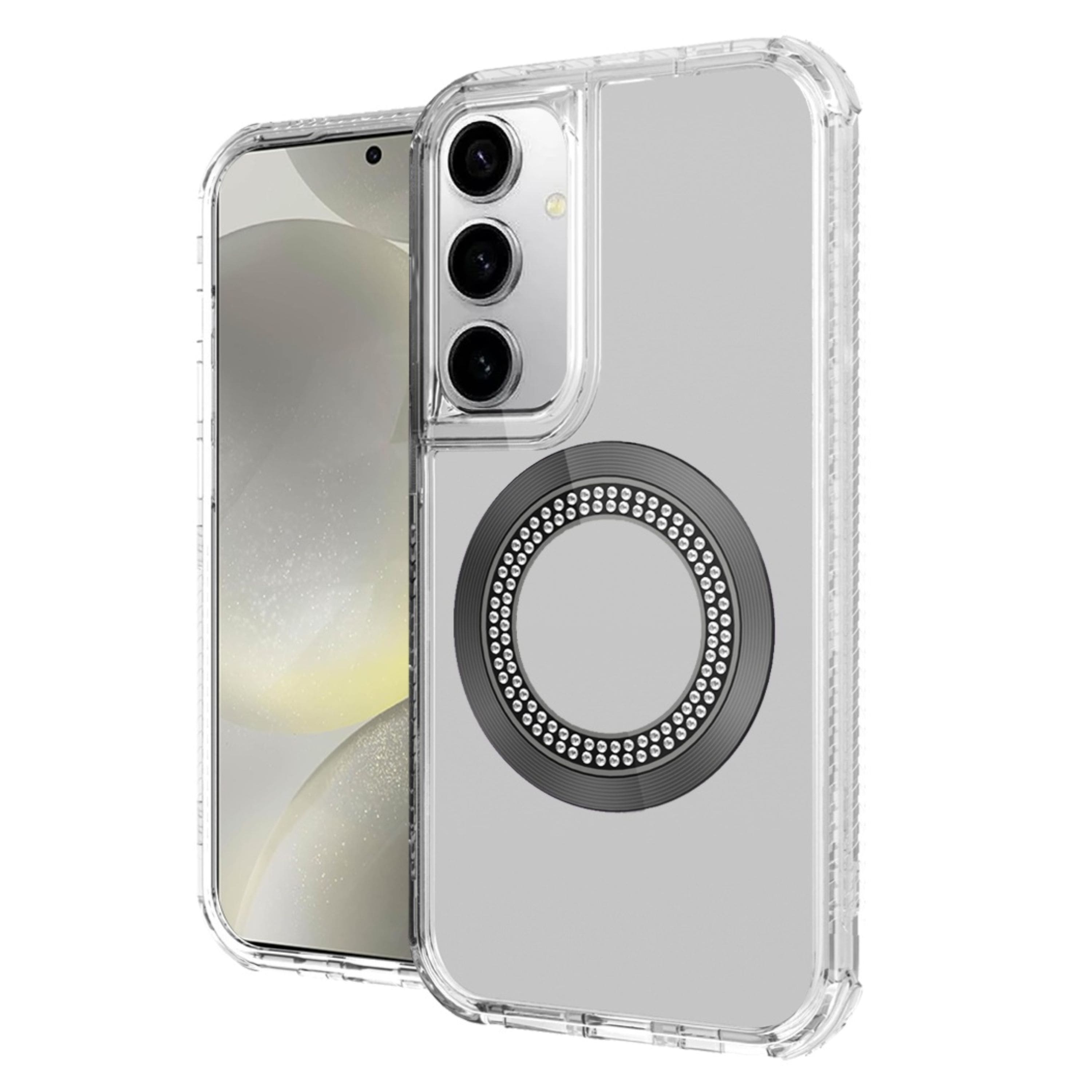 Kitcheniva - Hybrid Magnetic Circle Phone Case With Tempered Glass For Samsung Galaxy S25/S24 - Clear price history on PriceWatchPro