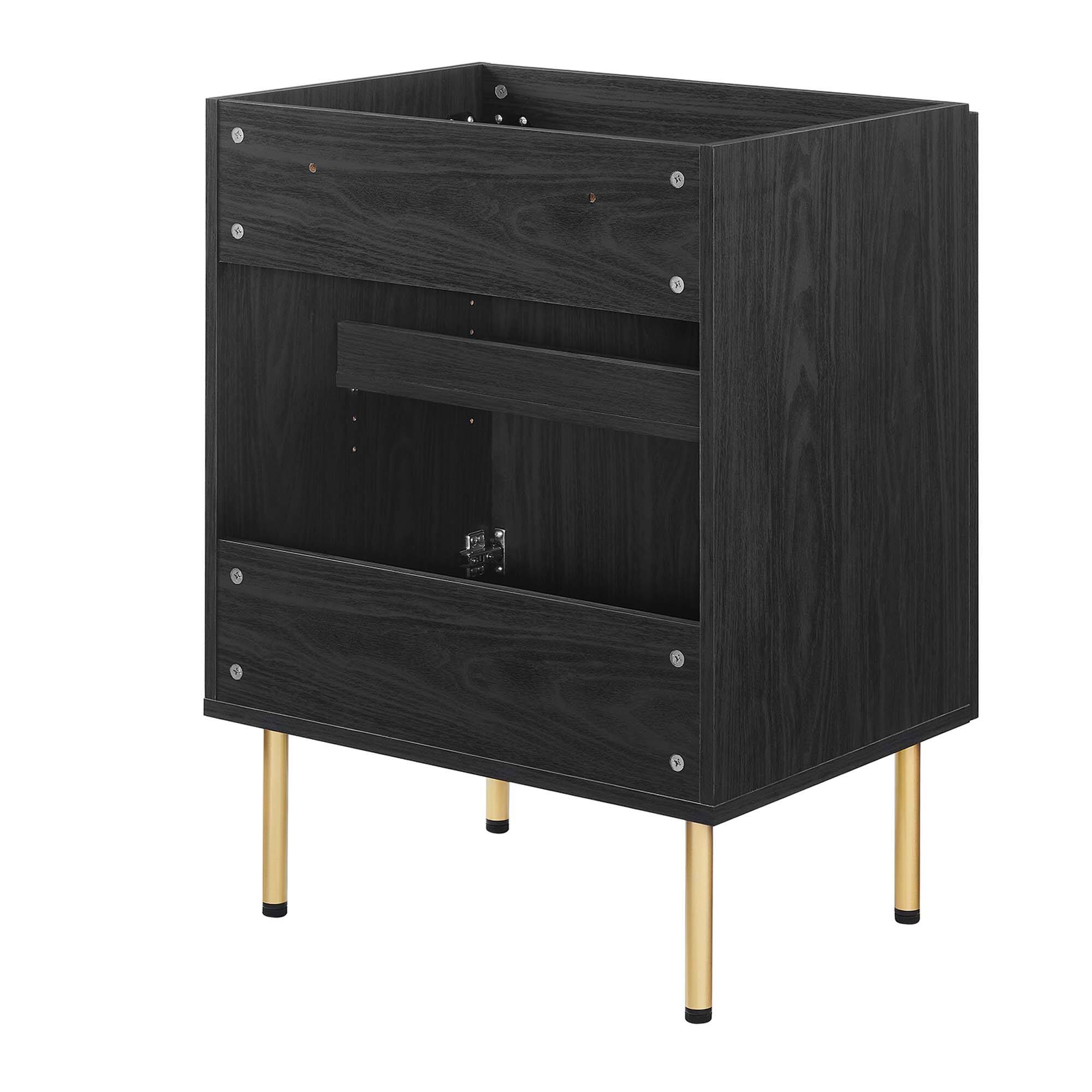 Alt View 2. Modway - Chaucer Bathroom Cabinet Basin Not Included by Modway - Black.