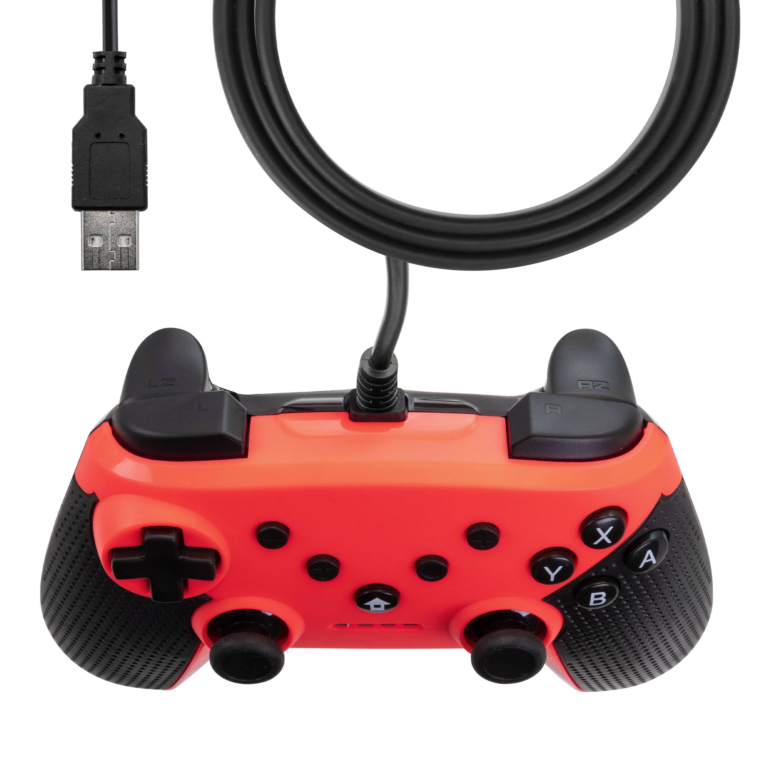 Alt View 4. Gamefitz - Gamefitz Wired Controller for the Nintendo Switch in Red - Red.