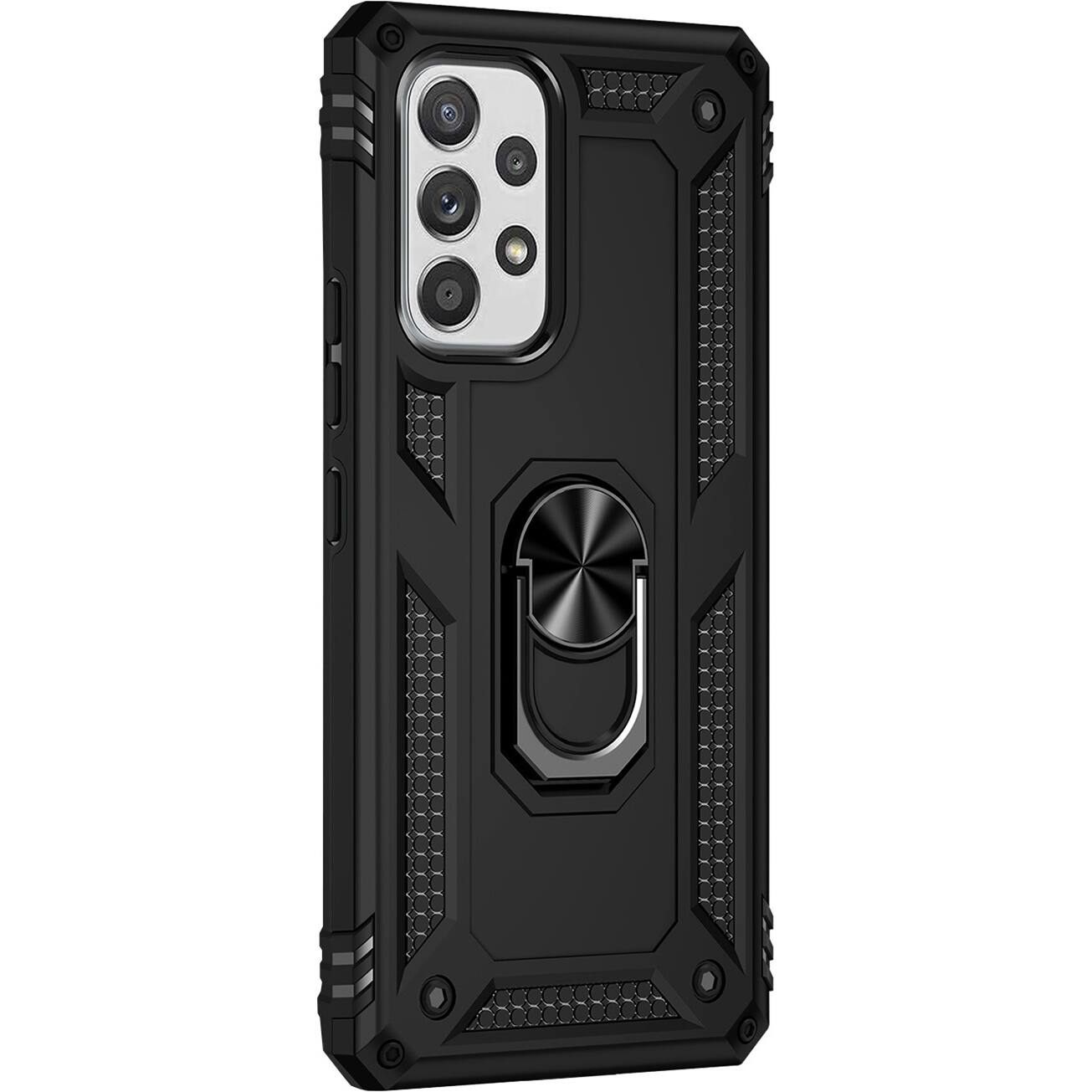 Angle. SaharaCase - Military Kickstand Case for Samsung Galaxy A53 5G - Black.