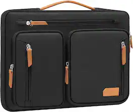 mosiso - Laptop Sleeve 15-16 Inch, 360 Protective Laptop Case with 5 Accessory Pockets for MacBook Pro 16, HP Acer Dell ASUS - Black