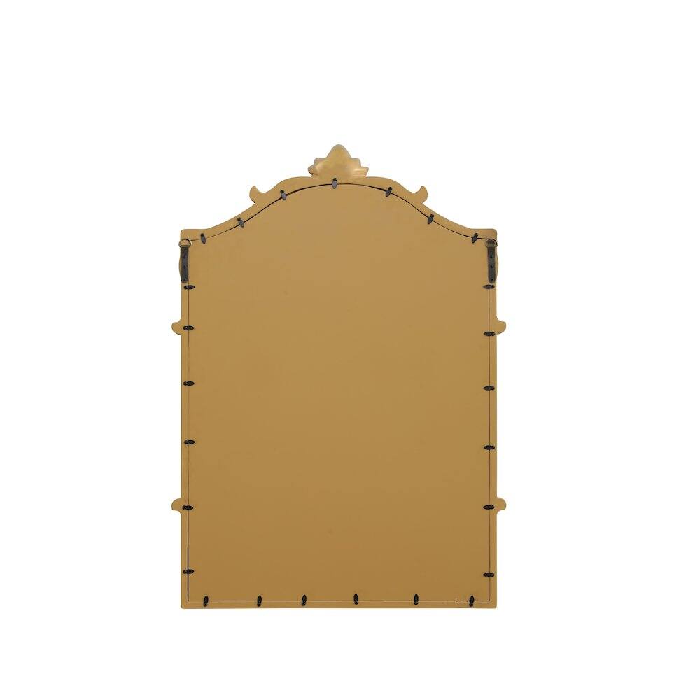 Angle. Elegant Kitchen and Bath - Madeline 25.5X36 Traditional Mirror In Gold Leaf - Gold Leaf.