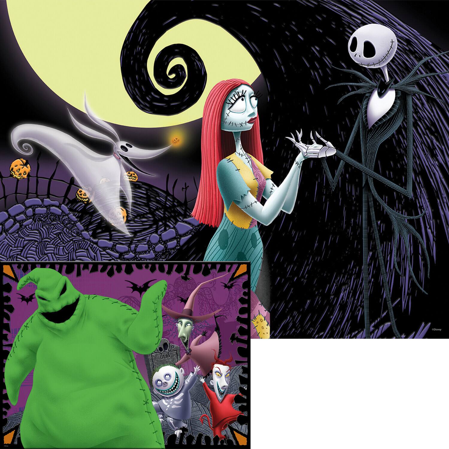 Alt View 1. PopMarket - The Nightmare Before Christmas Jack, Sally, Zero, Oogie Boogie and Kids 500pc 24x18 in 3D/2D - COLLECTIBLES - Multicolor.