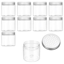 Unique Bargains - Premium Empty Scent Beads Container, Refillable Spice Tin Hollow Lid, 10pcs 6.8oz - For Aromatherapy, Scent, Storage - Clear