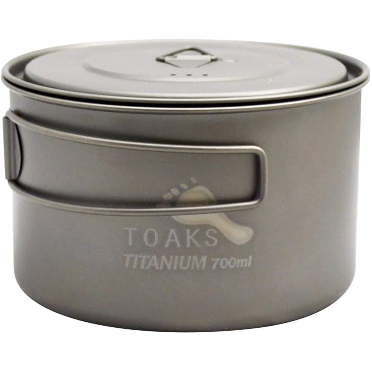 TOAKS - Light Titanium 700ml Outdoor Camping Cook Pot POT-700-D115-L - Silver
