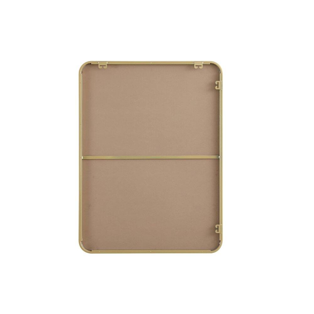 Angle. Elegant Decor - Contour Metal Rectangle Mirror 27x36 in Brass - Brass.