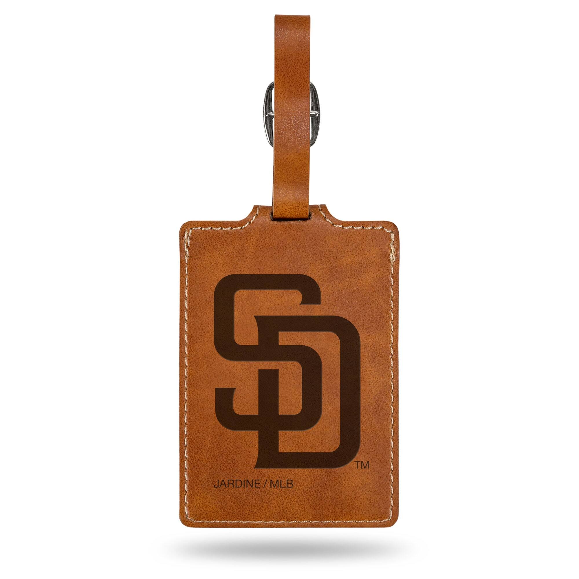 Jardine - San Diego Padres Ultra Suede Luggage Tag - Brown