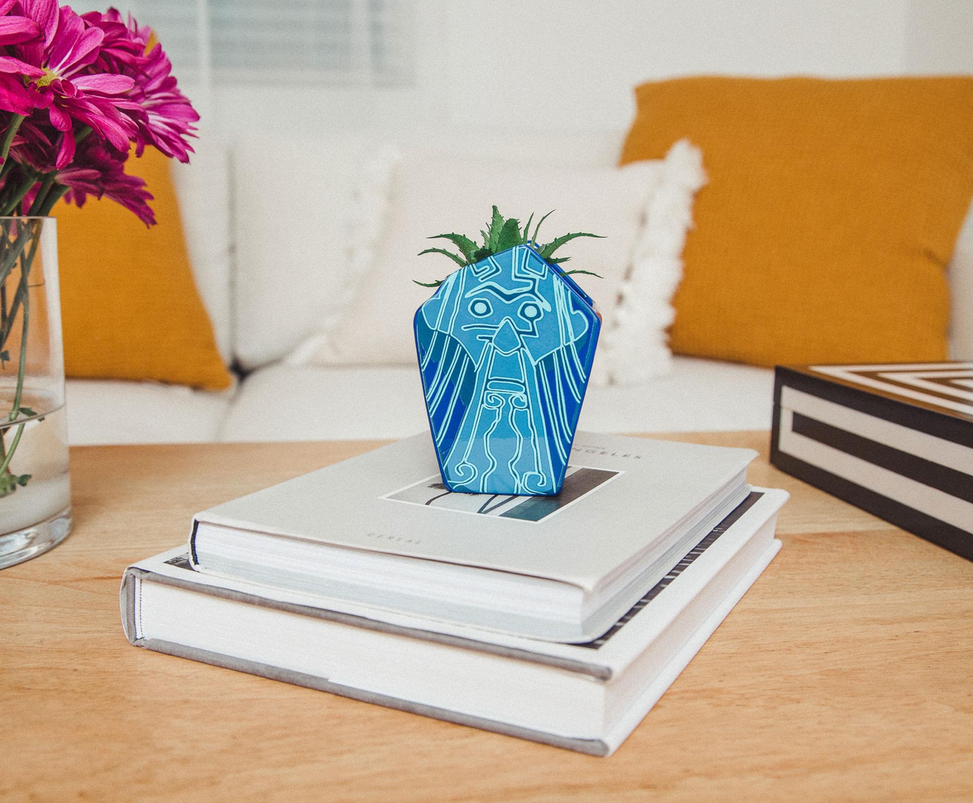 Alt View 5. Disney - Disney Atlantis: The Lost Empire Stone Face 4-Inch Ceramic Mini Planter - Blue.