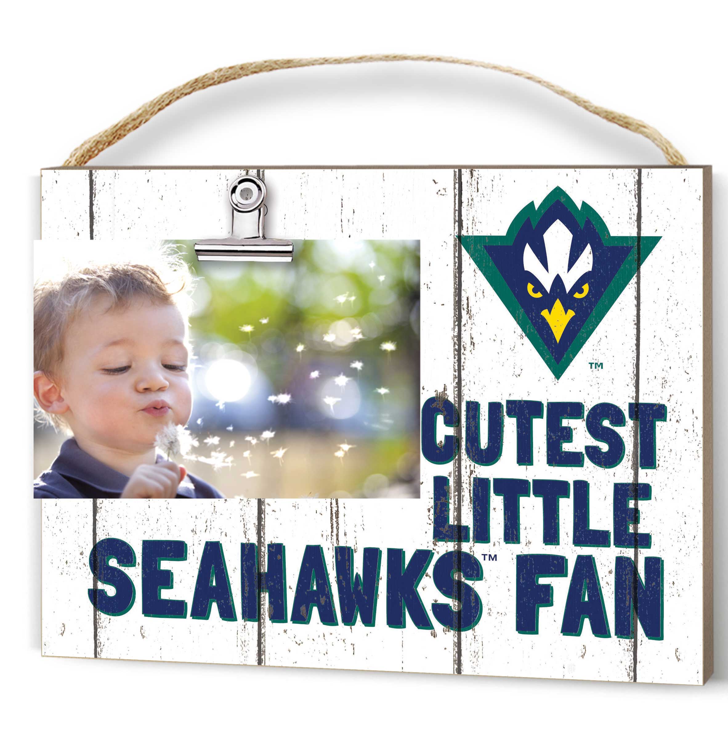 White UNC Wilmington Seahawks 8'' x 10'' Cutest Little Weathered Logo Clip Photo Frame