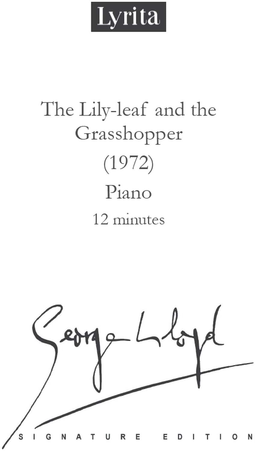 PopMarket - Lloyd: The Lily-Leaf & the Grasshopper for Solo Piano - Multicolor