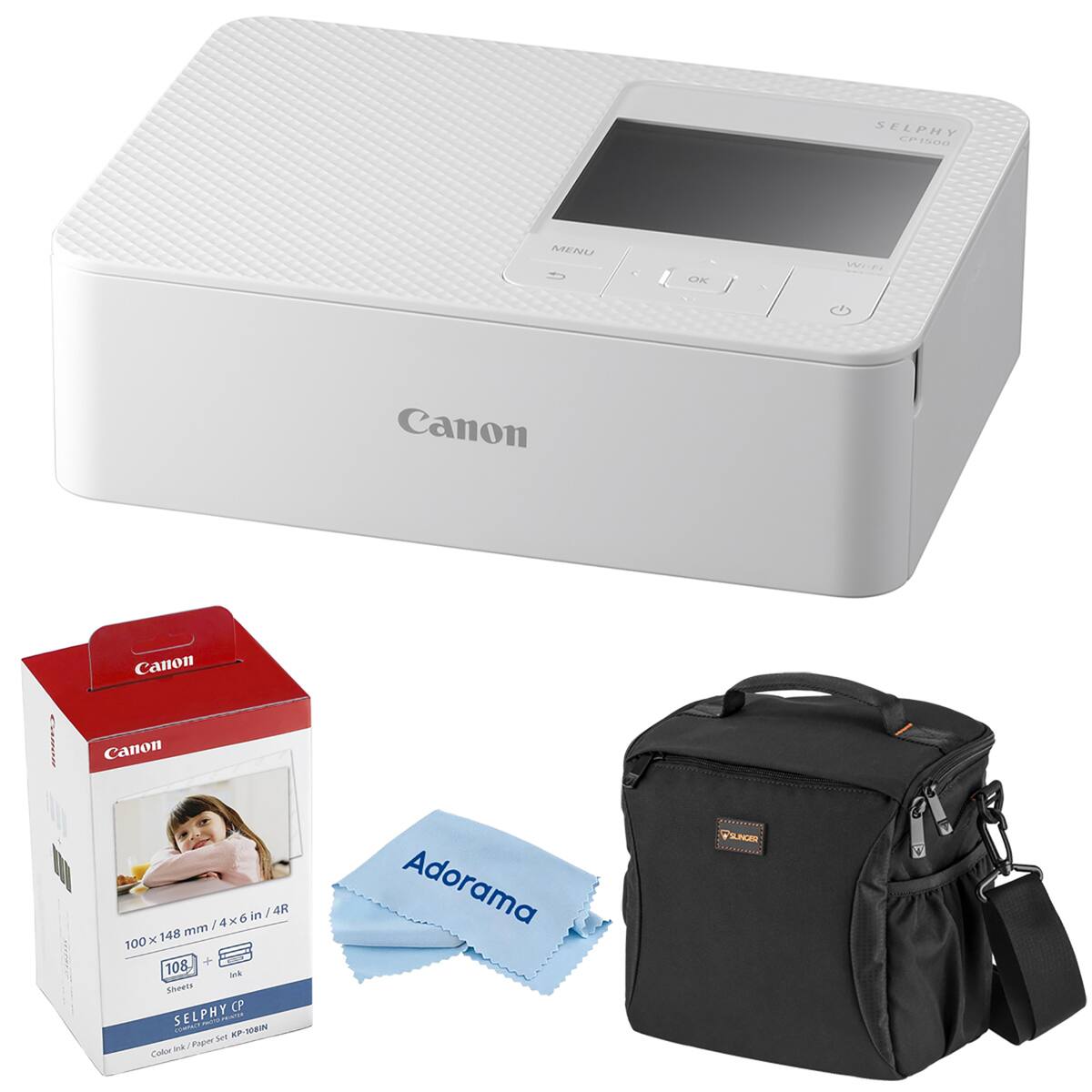 SELPHY CP1500  
MENU  
OK  
Wi-Fi  
Canon  
Canon  
Canon in 4R mm / 4x6 100 X 148 + 108 ink Sheets CP SELPHY COMPACT PHOTO MUSTOR MIROL xt . / Paper Color  
Adorama  
FRANCER