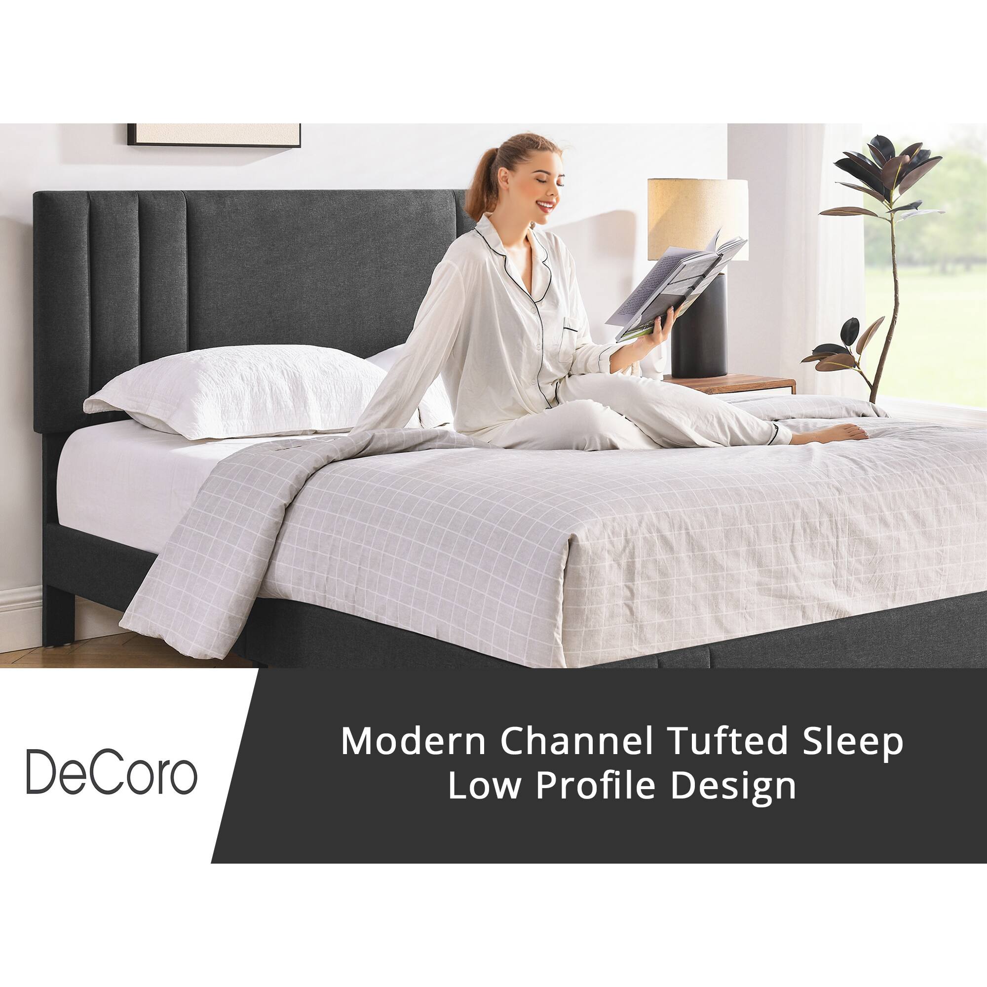 DeCoro  
Modern Channel Tufted Sleep  
Low Profile Design