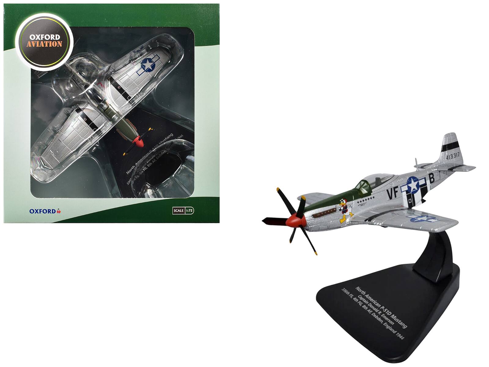 "North American P-51D Mustang Fighter Aircraft ""England"" (1944) US Army Air Forces 1/72 Diecast Model by Oxford Diecast" price history on PriceWatchPro